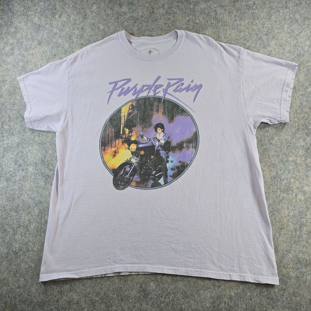 The Prince Estate Prince & The Revolution Purple Rain T-shirt Size XL Lavender